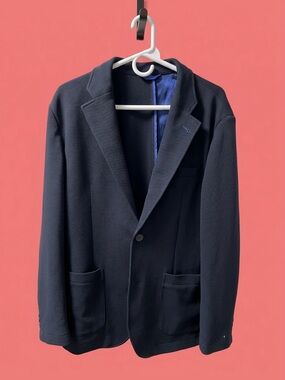 Vince Camuto Men's Navy Single-Breasted Sports Blazer